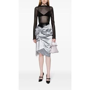 Maison Margiela Deconstructed Satin Pencil Skirt NWT Size 38 MSRP $4175